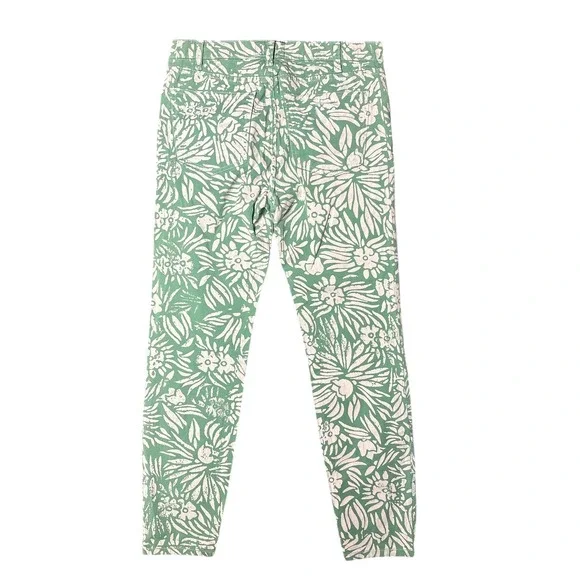 DVF Loves Current/Elliot‎ The Classic Skinny Mint Green Floral Print Jeans W 30 - Picture 3 of 8